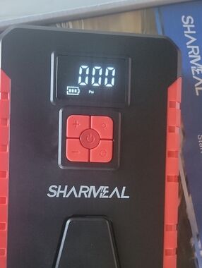SHARMEAL Portable Air Compressor Tire Inflator - Black & Red